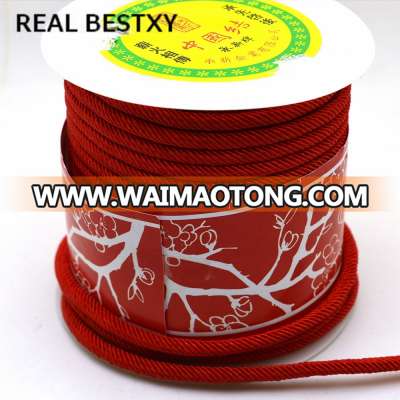 5mm Red Twist Cord String Twine Rope Bracelet Jewelry Synthetic Terylene Cord Thread rope Chinese Knot Red