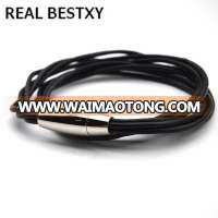 REAL BESTXY engraved logo Fashion Black triple Layer Braided Leather Bracelet Men Bracelets Bangles with stainless steel clasp